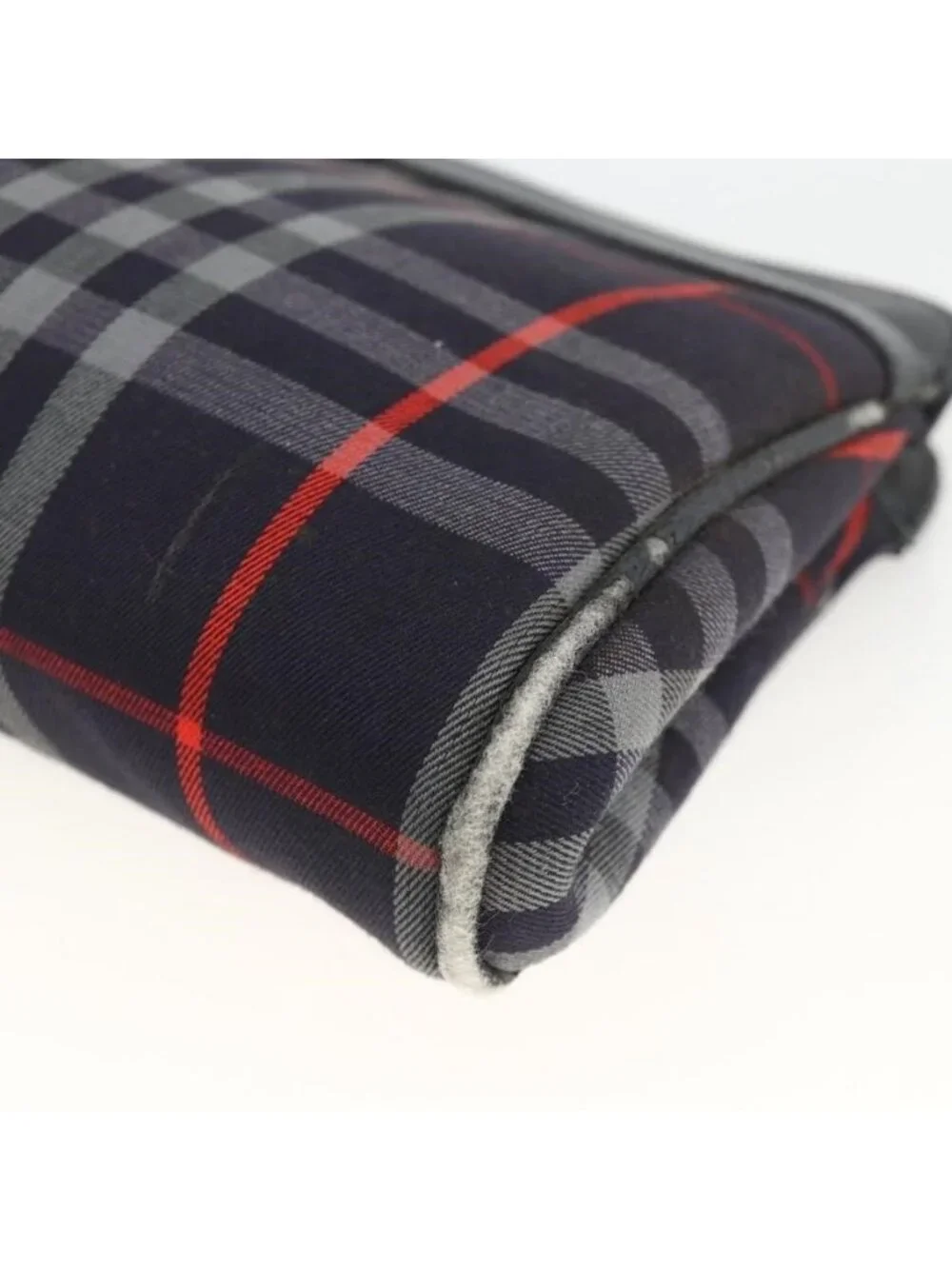 Authentic Burberrys Nova Check Shoulder Bag Canvas Navy Gold - Picture 15 of 16